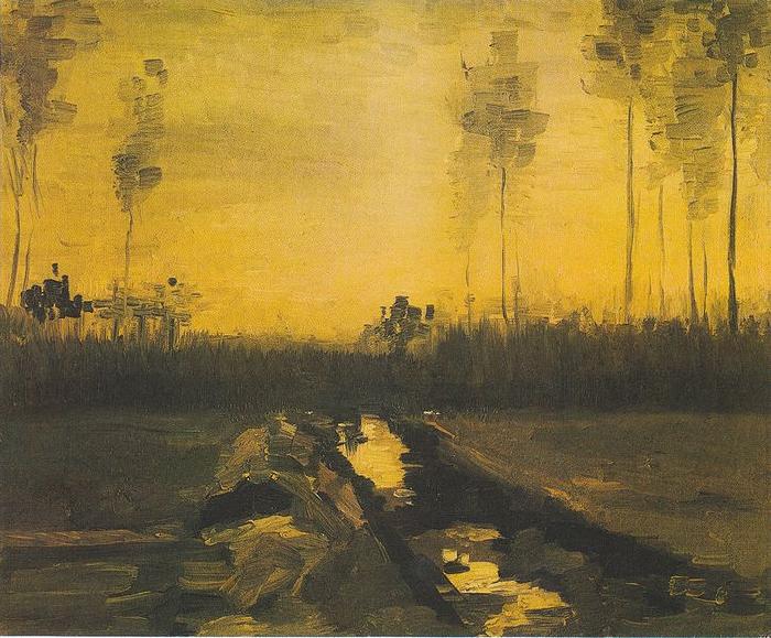 Vincent Van Gogh Landscape at Dusk